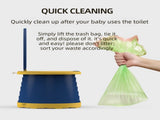 Kids Portable Travel Potty Foldable Training Toilet Seat - Pink - Compact Car & Camping Emergency V888-ELOSUNG41449