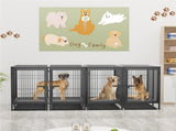 Giant Dog Cage Indoor Outdoor Super-Hard Metal Kennel Pet Playpen W Tray & Divider V767-P-XL139-A-G1
