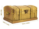 Yongwei Vintage Wooden Treasure Chest Jewelry Box with Lock V1366-AZ2-W-20537