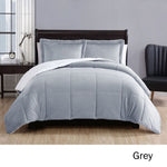 3 Piece Micro Mink Comforter Set Grey Queen V442-ATX-COMFORTER-3PIECEMICROMINK-GREY-QS