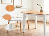 Artiss Dining Table and Chairs Set 5PCS, 75-110cm Drop-Leaf Table, with 4 Dining Chairs White DSET-DTAB-086-WHX4