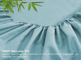 4 Piece Ultra Soft Bamboo Breathable Sheet Set -Hotel 2000TC Breathable Bed Sheets Set with 37 V1317-BAMBOO-AUQ-4JT-SKY-BLUE