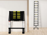 Traderight Multipurpose Aluminium Ladder Telescopic 3.8M Black HW0076-3.8M-BK