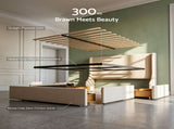 Artiss King Upholstered Bed Frame with 3 Storage Drawers Wingback Headboard Heavy Duty Metal BFRAME-G-SEAN-K-BG-ABCD