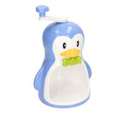 Shaved Ice Machine ABS Penguin Shape Blue Household Portable Manual Snow Cone Maker Machine with V1294-YM0718-3113220134111