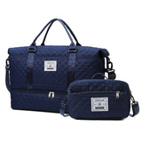 Travel Duffel Bag Small Pouch Travel Accessories Quilted Design Organized - Black - Size L V1347-127-38933-BLK-L