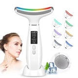Face Massager -4 Color Red-Light-Therapy for Face and Neck for Wrinkles, Double Chin, Vibrating V1107-110-20763-WHT-59MM