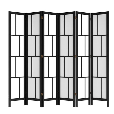 Levede 6 Panel Room Divider 170cm Freestanding Screen RD3004-6-BK