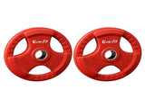 Everfit Weight Plates Olympic 15kgx2 Dumbbell Barbell Plate Weight Lifting Home Gym Red FIT-K-DB-PL-SET-30KG