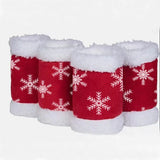 Christmas Red Horse Leg Protectors polar fleece Standing Wraps, Pack of 4,for Horses Leg Loose and V1192-AZ-W-3067