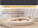 Pet Bed Cat Bed Dog Bed All-Season Bed Ultra-Soft Plush Large Pet Bed Round Pet - Gray - Size V1347-135-28322-GRY-50-20-15