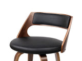 Artiss 2x Bar Stools Swivel Leather Chair 65cm BA-TW-8569-BKX2-AB