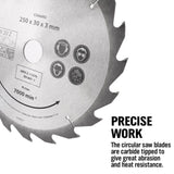 10X250MM Circular Saw Blade 20T Disc Saw Blade Wood Timber Cutting 30/20/16mm Bore V465-250303X10