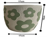 Set 2 Assorted Pastel Flower Planters w Hole Plug 17cm V637-88740PLN
