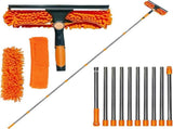 2-in-1 Window Squeegee with Telescopic Handle, 4.5m, Orange - Effective Cleaning for High Windows V1188-MS-325-0332