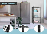Wire Storage Rack 45x45cm Black Shelving with Fixed Legs V63-841281