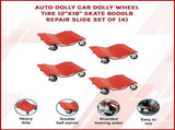 Auto Dolly Car Dolly Wheel Tire 12"x16" Skate 6000lb Repair Slide Set of V63-840401