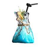Clear Irregular Glass Flower Vase Pleating Cocktails Glasses Thick Bottom Large Glass Vase for V1369-AZ3-W-14111