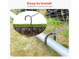 Rebar Stakes, 406.4 mm, Heavy-Duty 10 mm Diameter J Hook, Galvanized Steel Ground Anchors with V952-LWDDJG16YC10U07F7001V0