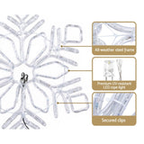 0.82M Christmas Lights 304 LED Snow Motif Light Decorations Jingle Jollys XMAS-MOT-D-SNOW-MC