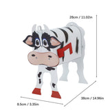 Solar Fireflies Cow - Whimsical Animal Garden Decor with Nighttime Glow, Rustic Farmhouse V1366-AZ2-W-16517