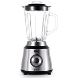 2-in-1 Electric Blender and Grinder with 1.5L Glass Jar and Compact Mill Cup for Smoothies, Juices, V1341-ZY-2TR7J9LW-SILVER