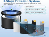 2 Pack HEPA Replacement Filter, Compatible with TaoTrics TT-AP001 and VAVA VA-EE014, 3-in-1 HEPA and V1258-DP02-C-1050