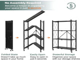 CARLA HOME 5-Tier Foldable Storage Shelf with Wheels for Kitchen, Garage, Pantry or Basement LSB-36142