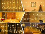 Star Curtain Lights for Bedroom - Plug-in 9ft LED Fairy Twinkle Lights with 12 Star , with Remote 8 V1366-AZ2-W-04180