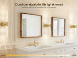 Battery Operated Wall Sconce Set of 2 Brushed Gold 12000mAh Rechargeable Wall Light with Crystal V1171-CB-BOM001624