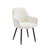 Neo Cindy Ivory Fabric Dining Chair 2-Piece Set V195-CINDY-IVORY