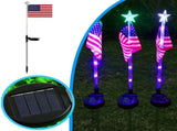 Solar American Flag Gardens,4th of July Decoration Patriotic Solar American Flags Lawn V1366-AZ2-W-16381