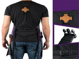 Chef and BBQ Apron - Canvas, Stainless Steel Hardware - Cross Back StrapsPurple, with only one V1192-AZ-W-3387