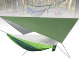 Portable Hanging Camping Hammock with Mosquito Net Canopy Rain Cover for Courtyard Garden V1294-YM0901-3116200038911