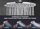 Cefito High-Pressure Shower Heads with Anti-burst 1.5m Hose & 304 S.S Rail, Ideal for Bathroom SHOWER-B2-RO-10-SI