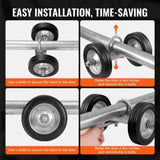 Sliding Gate Kit 6 Heavy Duty Rolling Hardware for Door 600 lbs Load V952-HLHMJLJ6INCHGYJBVV0