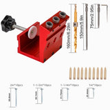 Woodworking Pocket Jig Tool Set,Pocket Drill Guide Jig Set for 15-43mm Thickness Board V1366-AZ2-W-16798