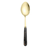 Cutlery Set Black Gold Rimmed Ceramic Stainless Steel Spoons Forks Cutting Tools for Steak Western V1294-YM0901-YM888TM01-24-CB005-B5-0076