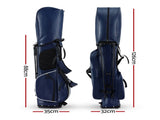 Everfit Golf Stand Bag Lightweight Carry Bag Dual Strap Club Divider Blue GOLF-B-BAG-STAND-A-BL