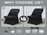 Spandex Folding Chair Covers 100 Pcs Universal Fitted Stretchy Dining Chair Slipcovers for Wedding V1258-DP02-C-1412