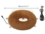 New Winter USB Heated Seat Cushion, Round Cartoon Pad for Office and Outdoor Use, Constant V1341-ZY-SGR9UT29-GREENDINOSAUR