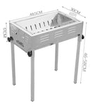 Stainless Steel Portable Outdoor BBQ Barbecue Grill Set Charcoal Kebab Picnic Camping Sets Medium V610-BBQMED-SIL