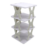 4 Tier Foldable Shoe Rack Narrow Small Space Saving Shoe Organizer for Closet Front Door Entrance V1294-YM0901-3117240300011