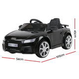 Kids Electric Ride On Car Audi Licensed TTRS Toy Cars Remote 12V Battery Black RCAR-TTS-BK