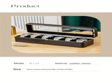 Luxury transparent-lid watch box with 6 fabric-lined compartments, portable and shockproof design, V1102-SBSNH003