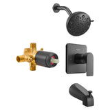 Tub and Shower Faucet Set, 127 mm Rainfall Shower Head and Bathtub Spout, Complete Single-Handle Tub V952-YGHLLTZHFHWFQMXOX001V0