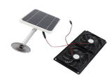 20W Solar Panel Solar Powered Dual Exhaust Fan Kit for Chicken Coops Greenhouses Sheds Pet Houses V1294-YM0901-3111240101211