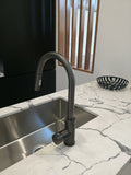 2023 Matte Black Pull out Kitchen tap Solid stainless steel PVD plated V549-BLACKPULLNEW4