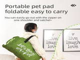 Green S size Portable Foldable Pet Bed Mat Waterproof Travel Dog Bed and Cat Cushion with Carry V888-ELOSUNG53284