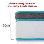 Palermo King 20cm Memory Foam and Innerspring Hybrid Mattress V63-821851